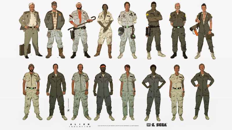 Illustration for article titled Alien: Isolation's Character Art Is Just The Best